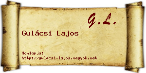 Gulácsi Lajos névjegykártya